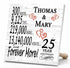 Personalized Anniversary Gift Plaque by Year With Names
