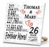 Personalized Anniversary Gift Plaque by Year With Names