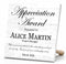 Appreciation Award Plaque - Custom Recognition Gift with Name, Title, Message & Date