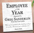 Employee of the Year Award Plaque – Personalized Recognition Gift with Name, Title, Message & Date