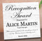 Recognition Award Plaque - Personalized Employee Appreciation Gift