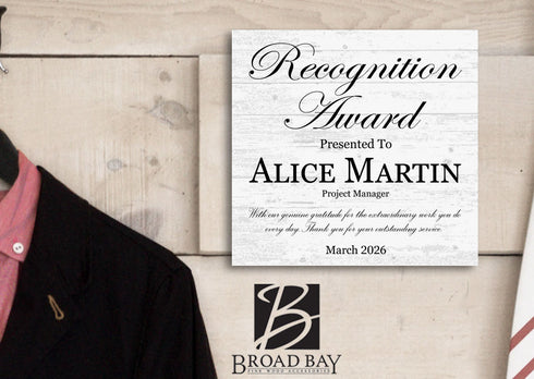 Recognition Award Plaque - Personalized Employee Appreciation Gift