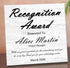 Recognition Award Plaque - Personalized Employee Appreciation Gift with Custom Message