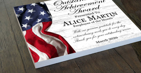 Outstanding Achievement Award Plaque - Personalized Recognition Gift for Excellence