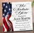 We Salute You Award Plaque - Personalized Recognition Gift for Service or Appreciation