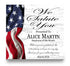 We Salute You Award Plaque - Personalized Recognition Gift for Service or Appreciation
