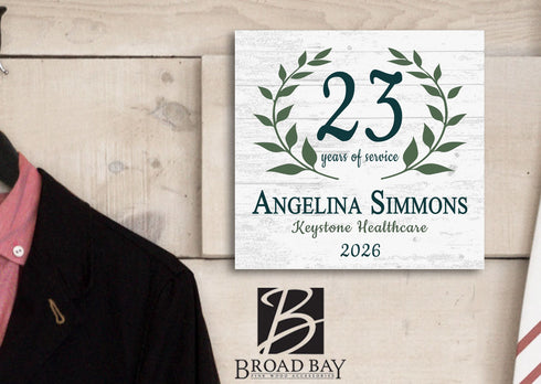 Years of Service Award Plaque – Personalized Employee Recognition Gift with Name, Company & Year