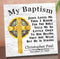 Personalized Baptism Plaque – Custom Christian Gift with Name & Date