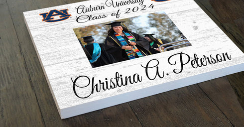 Auburn Frame with Printed Photo - Auburn Tigers Class Year Frame or Graduation Gift