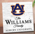 Personalized Auburn Family Name Sign – Custom Auburn University Wood Wall Decor – Tigers Gift