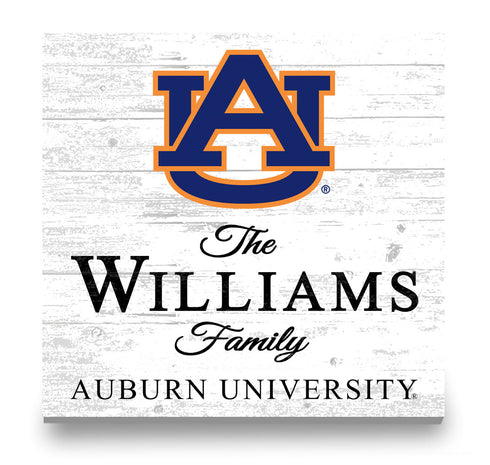 Personalized Auburn Family Name Sign – Custom Auburn University Wood Wall Decor – Tigers Gift