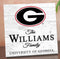 Personalized Georgia Bulldogs Family Name Sign – Custom University of Georgia Wood Wall Decor – Dawgs Gift