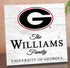 Personalized Georgia Bulldogs Family Name Sign – Custom University of Georgia Wood Wall Decor – Dawgs Gift