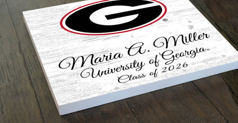 Official University of Georgia Class Year Plaque with Name - Gift for Students, Alumni, Graduation