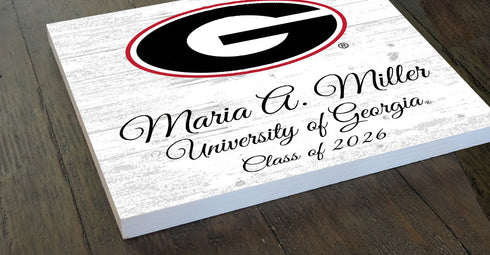 Personalized University of Georgia Graduation Sign – Custom Name & Class Year Gift for Bulldogs Students, Alumni & Graduates