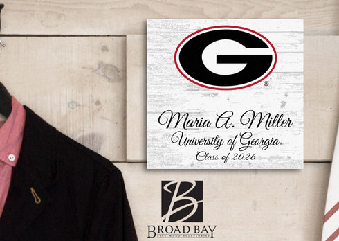 Official University of Georgia Class Year Plaque with Name - Gift for Students, Alumni, Graduation