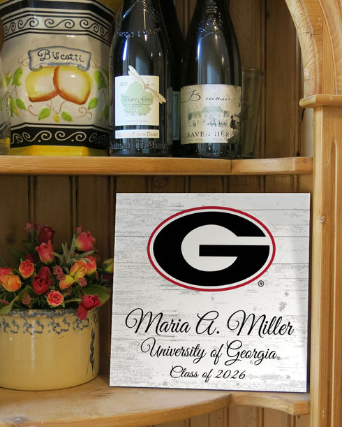 Personalized University of Georgia Graduation Sign – Custom Name & Class Year Gift for Bulldogs Students, Alumni & Graduates