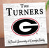 University of Georgia Proud Family Sign – Personalized Bulldogs Family Name Square Wood Plaque – Officially Licensed UGA Decor