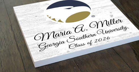 Georgia Southern University Class Year Plaque With Name - Personalized for Student, Alumni or Graduation Gift