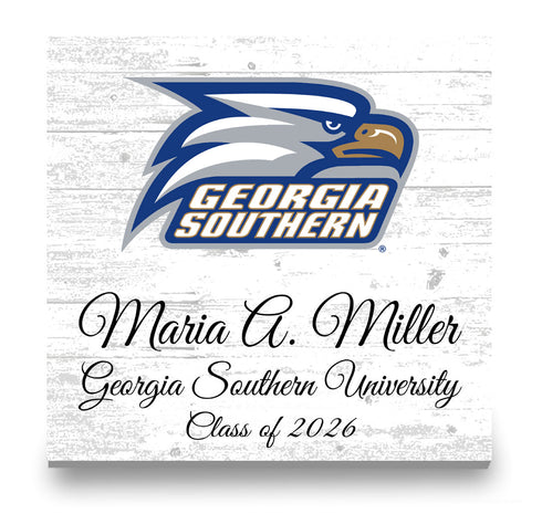 Georgia Southern University Class Year Plaque With Name - Personalized for Student, Alumni or Graduation Gift