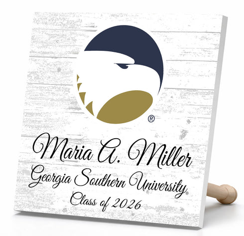 Georgia Southern University Class Year Plaque With Name - Personalized for Student, Alumni or Graduation Gift