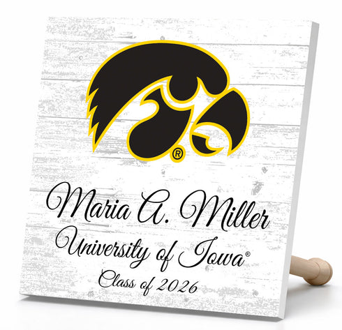 Personalized University of Iowa Graduation Sign – Custom Name & Class Year Gift for Hawkeyes Students, Alumni & Graduates