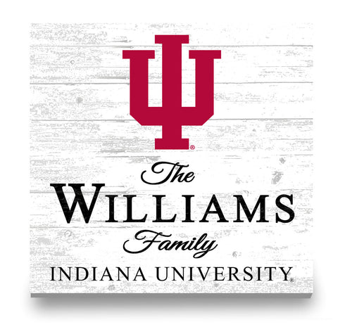 Personalized Indiana Hoosiers Family Name Sign – Custom Indiana University Wood Wall Decor – Hoosiers Gift