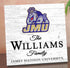 Personalized JMU Family Name Sign – Custom James Madison University Wood Wall Decor – Dukes Gift