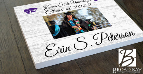 Kansas State Frame with Printed Photo K-State Graduation Class Frame Alternative