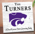 Kansas State Wildcats Proud Family Sign – Personalized Family Name Square Wood Plaque – Officially Licensed Kansas State Decor