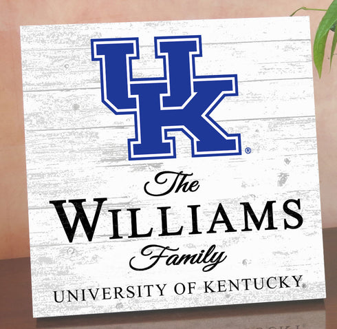 Personalized Kentucky Wildcats Family Name Sign – Custom University of Kentucky Wood Wall Decor – Wildcats Gift