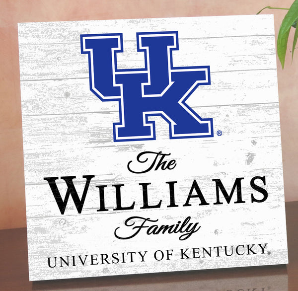Personalized Kentucky Wildcats Family Name Sign – Custom University of Kentucky Wood Wall Decor – Wildcats Gift
