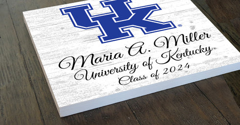Official University of Kentucky Class Year Gift Plaque with Name - For UK Wildcats Students or Alumni