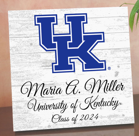 Official University of Kentucky Class Year Gift Plaque with Name - For UK Wildcats Students or Alumni