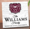 Personalized Missouri State Bears Family Name Sign – Custom Missouri State University Wood Wall Decor – Bears Gift