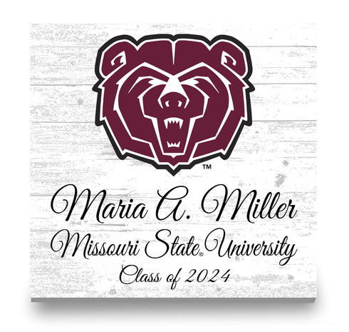 Missouri State University Class Year Plaque with Name - Gift for New Students, Alumni or Graduation