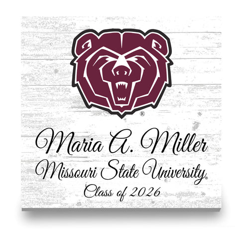 Missouri State University Class Year Plaque with Name - Gift for New Students, Alumni or Graduation
