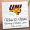 University of Northern Iowa Class Year Plaque With Name - Personalized for Student, Alumni or Graduation Gift