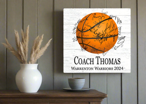 Coach Gift Plaque Signable Solid Wood SELECT YOUR SPORT