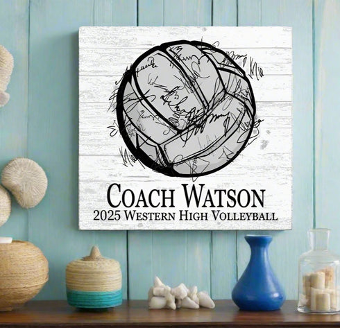 Coach Gift Plaque Signable Solid Wood SELECT YOUR SPORT