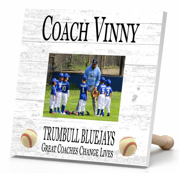 Coach Gift Plaque with Photo - Upload Your Picture - Select Your Sport