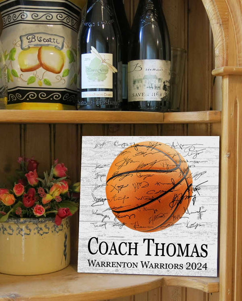 Coach Gift Plaque Signable Solid Wood SELECT YOUR SPORT