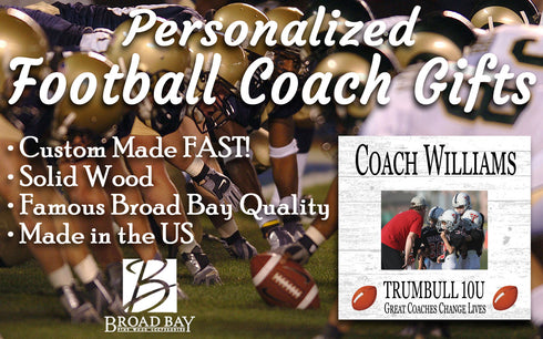 Coach Gift Plaque UPLOAD Your Photo - SELECT YOUR SPORT -