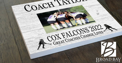 Coach Gift Plaque UPLOAD Your Photo - SELECT YOUR SPORT -