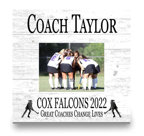 Coach Gift Plaque UPLOAD Your Photo - SELECT YOUR SPORT -