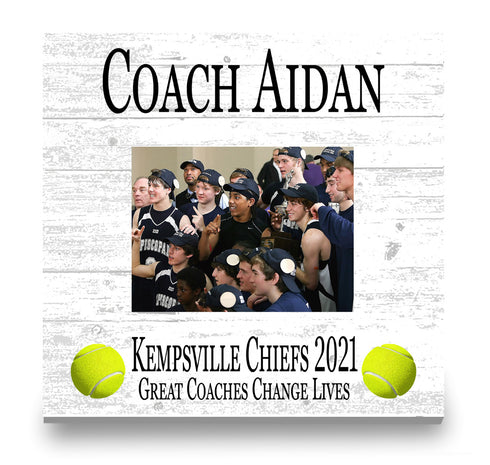 Coach Gift Plaque UPLOAD Your Photo - SELECT YOUR SPORT -