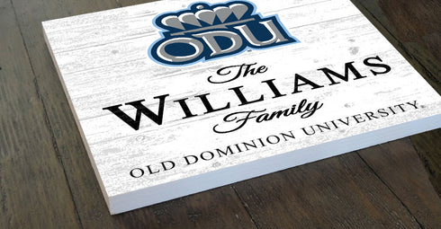 Personalized Old Dominion Family Name Sign – Custom ODU Wood Wall Decor – Monarchs Gift