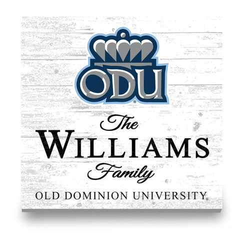 Personalized Old Dominion Family Name Sign – Custom ODU Wood Wall Decor – Monarchs Gift