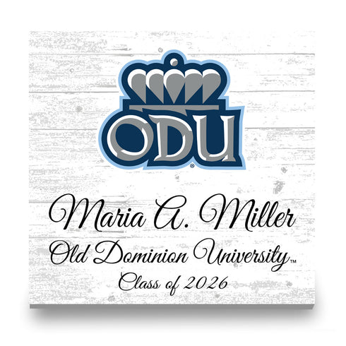 Old Dominion University Class Year Plaque With Name - Personalized for Student, Alumni or Graduation Gift