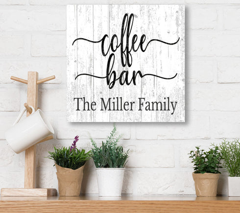 Custom Coffee Bar Sign Personalized